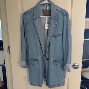 American Eagle Light Blue Jean Jacket/Blazer